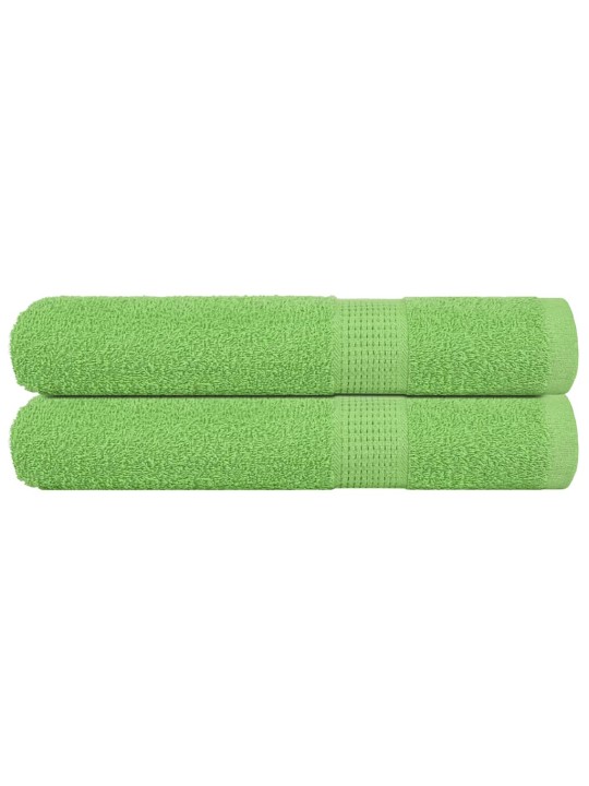Pyyhkeet 2 kpl frogn omenanvihreä 100x200 cm 100% puuvilla