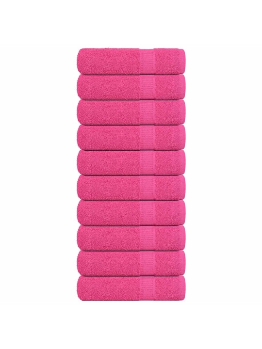 Käsipyyhkeet 10 kpl frogn pinkki 50x100 cm 100% puuvilla