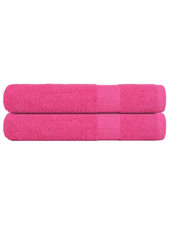 Saunapyyhkeet 2 kpl frogn pinkki 80x200 cm 100% puuvilla