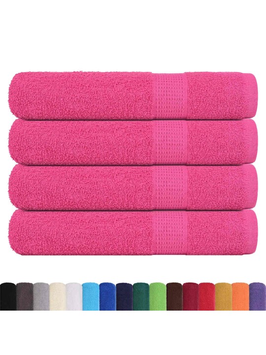 Pyyhkeet 4 kpl frogn pinkki 100x200 cm 100% puuvilla