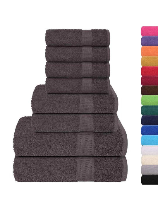 8-osainen pyyhesarja antrasiittia 360 gsm 100 % puuvillaa