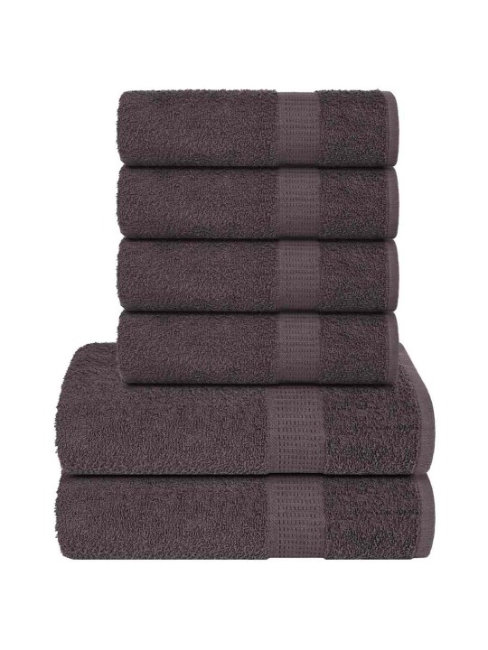 6-osainen pyyhesarja antrasiittia 360 gsm 100 % puuvillaa
