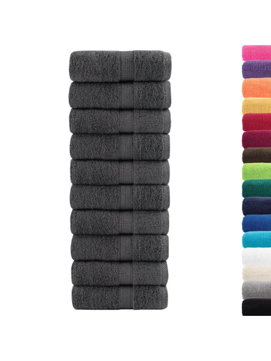 Premium pyyhkeet solund 10 kpl antras. 30x50 cm 600 gsm