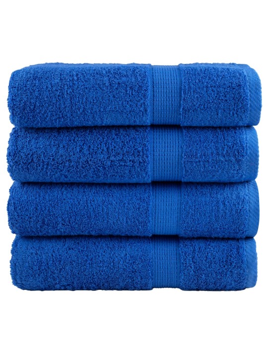 Premium pyyhkeet solund 4 kpl sininen 70x140 cm 600 gsm