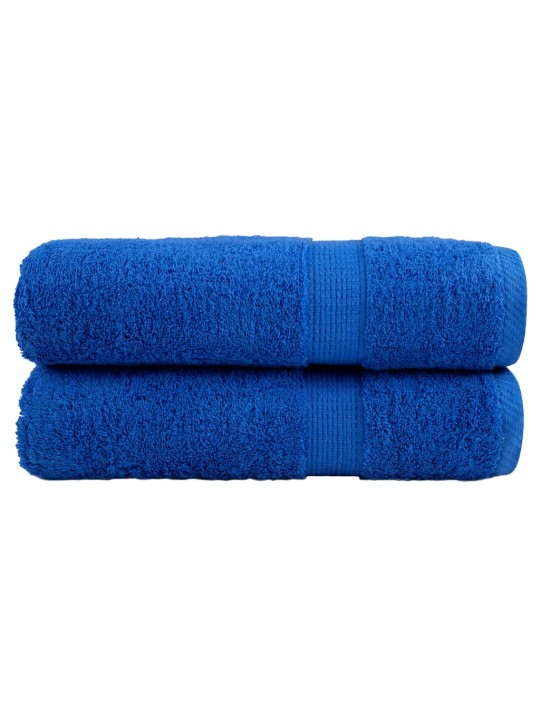 Premium pyyhkeet solund 2 kpl sininen 100x150 cm 600 gsm