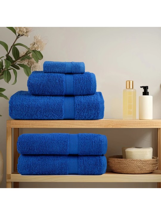Premium pyyhkeet solund 2 kpl sininen 100x150 cm 600 gsm