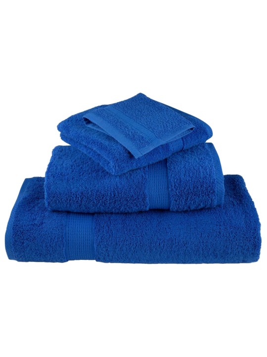 Premium pyyhkeet solund 2 kpl sininen 100x150 cm 600 gsm
