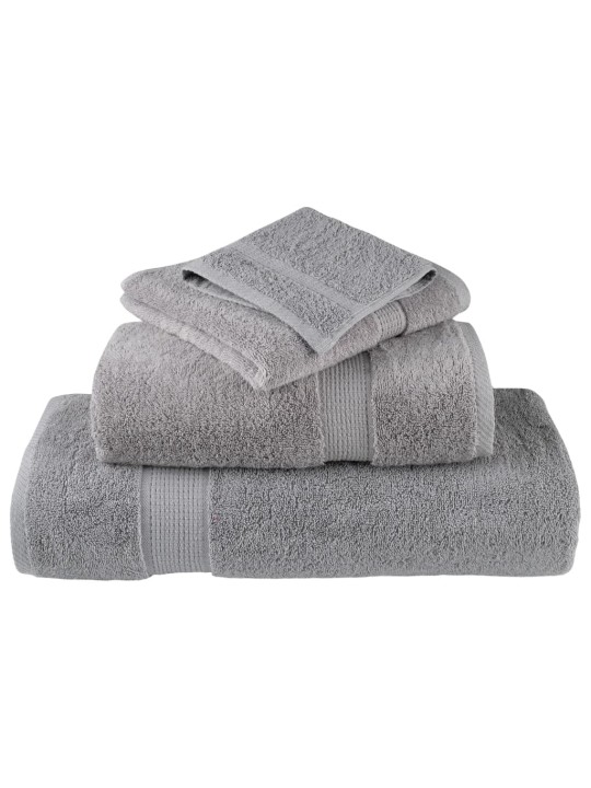 Premium pyyhkeet solund 2 kpl harmaa 100x150 cm 600 gsm