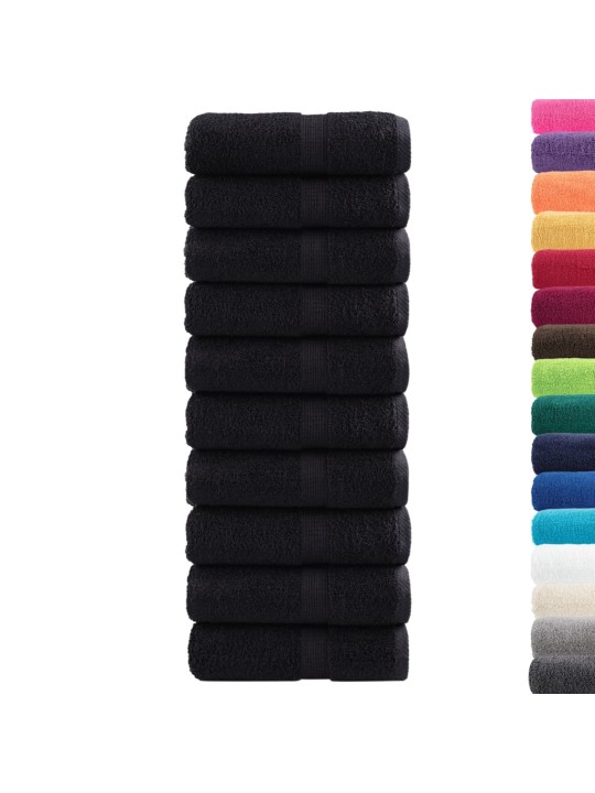 Saippuapyyhkeet solund 10 kpl musta 30x30 cm 600 gsm