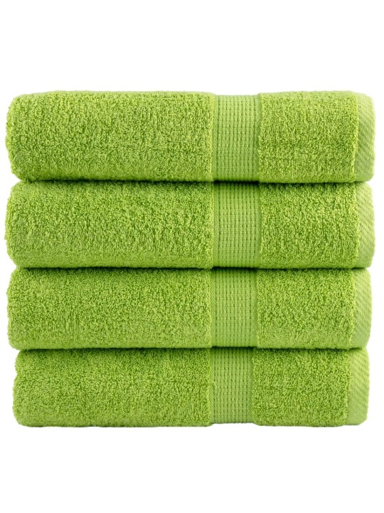 Premium pyyhkeet solund 4 kpl vihreä 70x140 cm 600 gsm