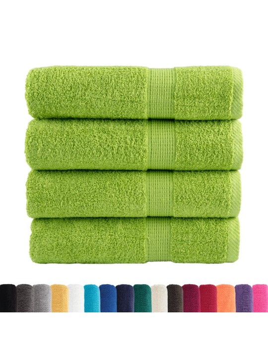 Premium pyyhkeet solund 4 kpl vihreä 70x140 cm 600 gsm