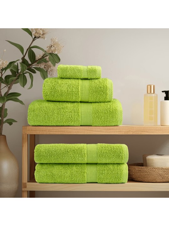 Premium pyyhkeet solund 4 kpl vihreä 70x140 cm 600 gsm