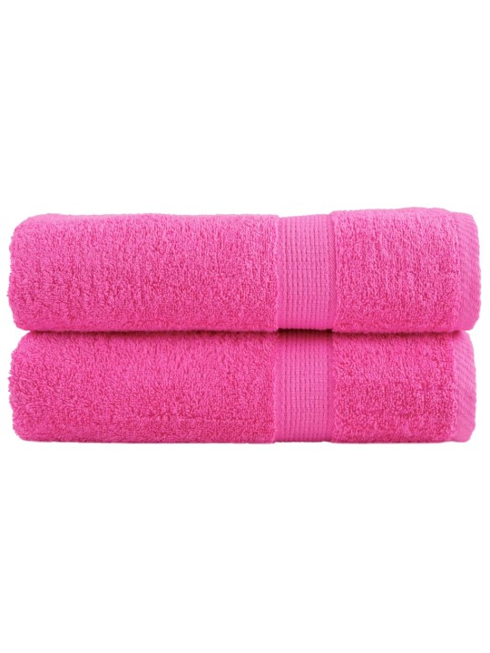 Premium pyyhkeet solund 2 kpl vihreä 100x150 cm 600 gsm
