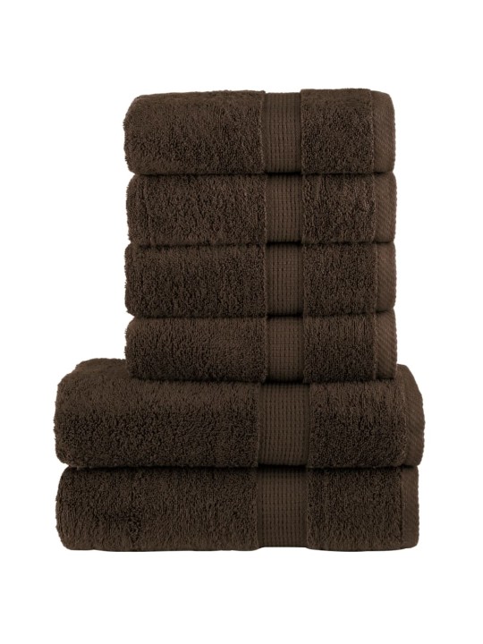 Premium pyyhkeet 6-osaa solund ruskea 600 gsm