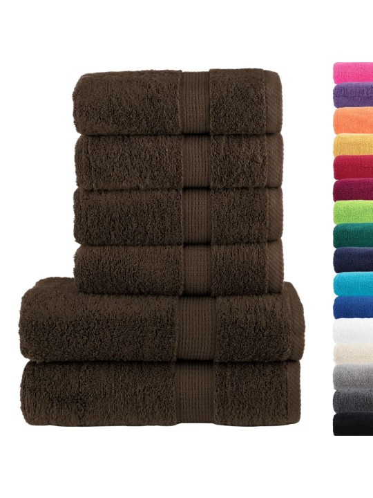 Premium pyyhkeet 6-osaa solund ruskea 600 gsm