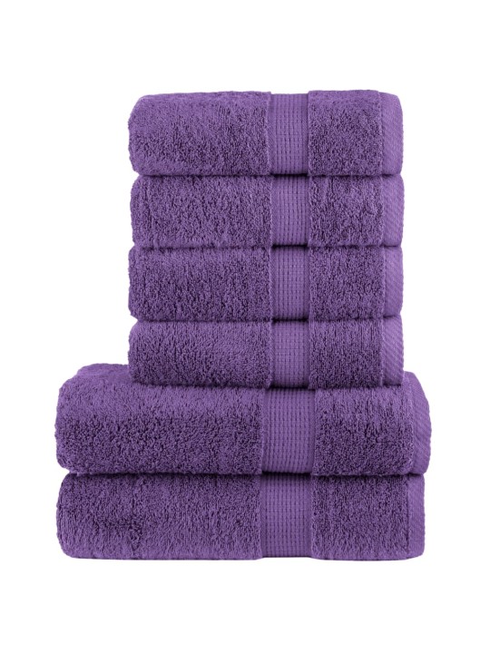 Premium pyyhkeet 6-osaa solund violetti 600 gsm