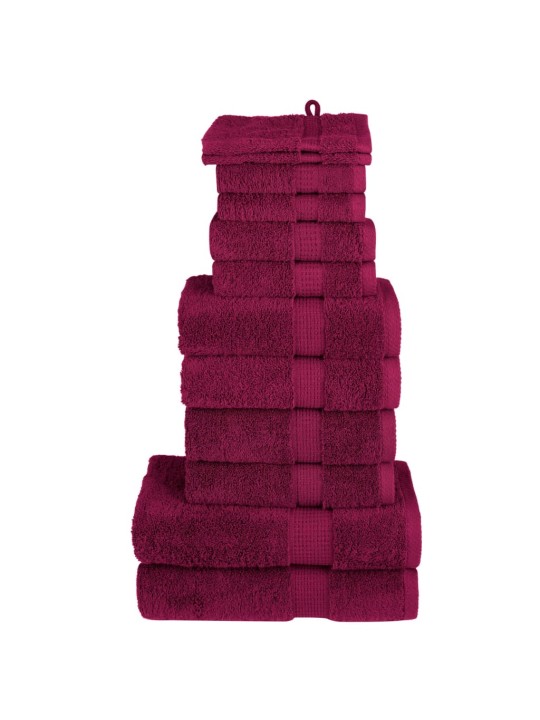 Premium pyyhkeet 12-osaa solund viininpunainen 600 gsm