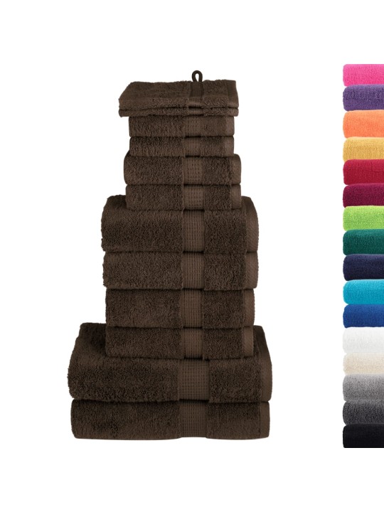Premium pyyhkeet 12-osaa solund ruskea 600 gsm