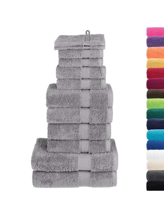 Premium pyyhkeet 12-osaa solund harmaa 600 gsm