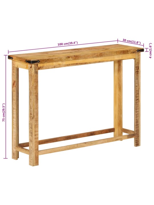 Konsolipöytä 100x30x75 cm täysi mangopuu
