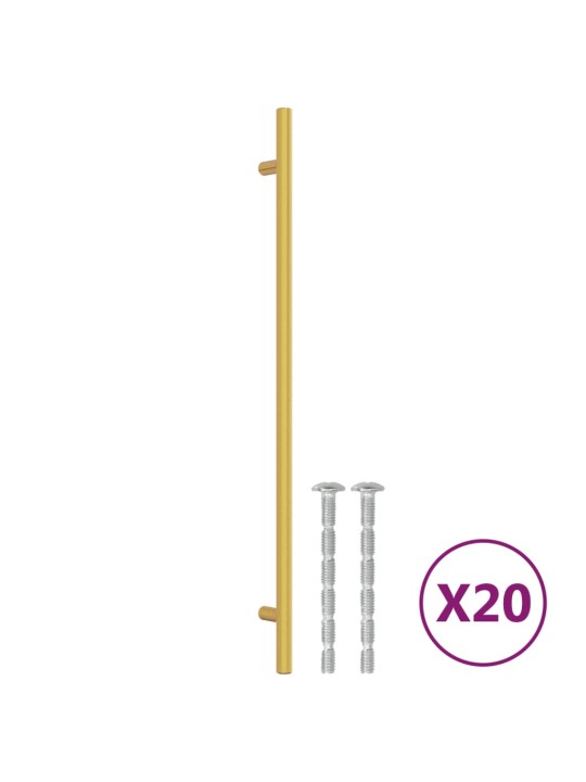 Kaapin kahvat 20 kpl kulta 320 mm ruostumaton teräs