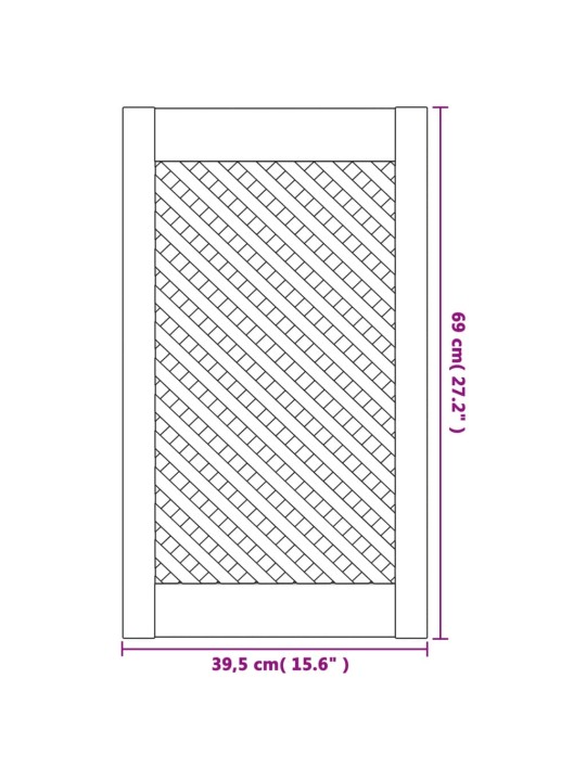 Kaapin ovet ristikkomuotoilu 2 kpl 39,5x69 cm täysi mänty