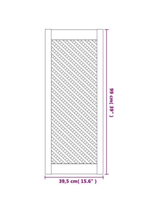 Kaapin ovet ristikkomuotoilu 2 kpl 39,5x99 cm täysi mänty