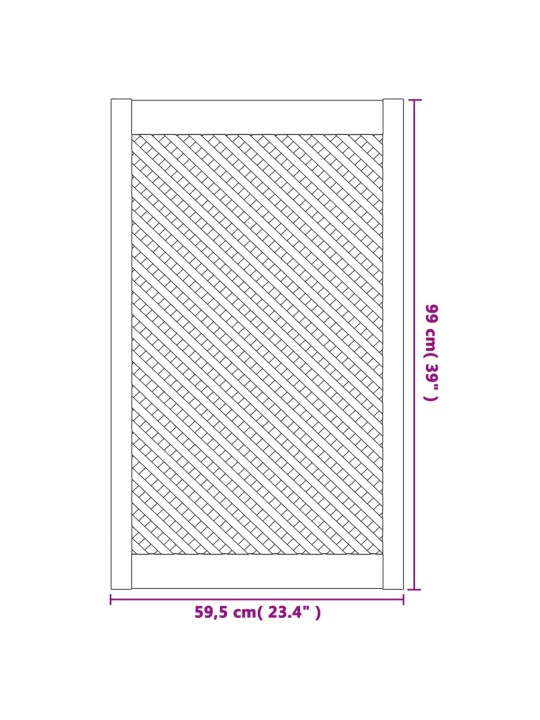 Kaapin ovet ristikkomuotoilu 2 kpl 59,5x99 cm täysi mänty