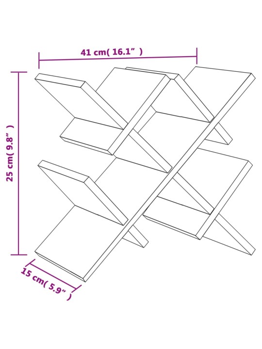 Viinipulloteline 5 pullolle 41x15x25 cm bambu