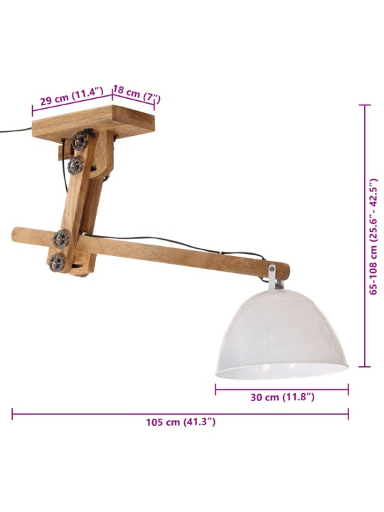 Kattovalaisin 25 W valkoinen 105x30x65-108 cm E27