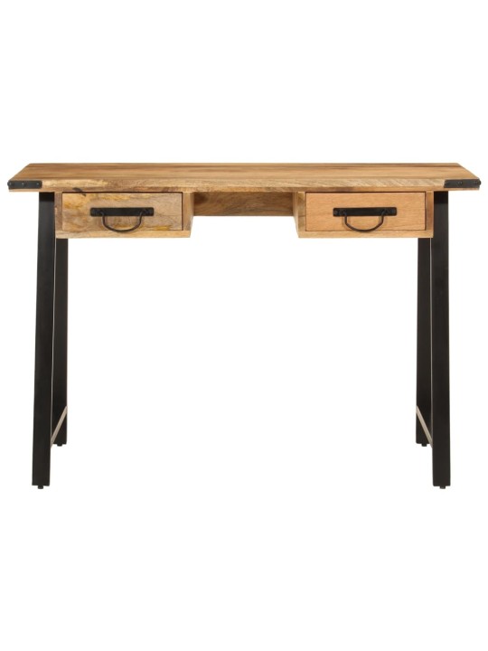 Työpöytä laatikoilla 105x55x70 cm täysi mangopuu ja rauta