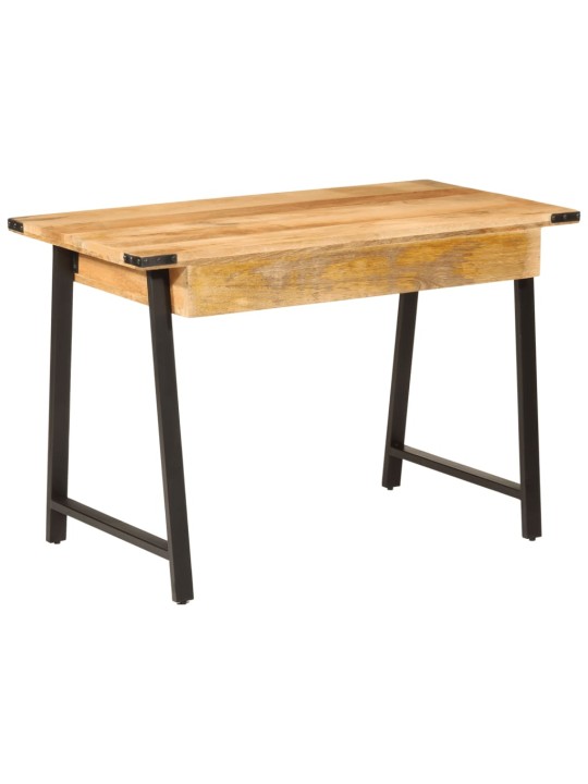 Työpöytä laatikoilla 105x55x70 cm täysi mangopuu ja rauta
