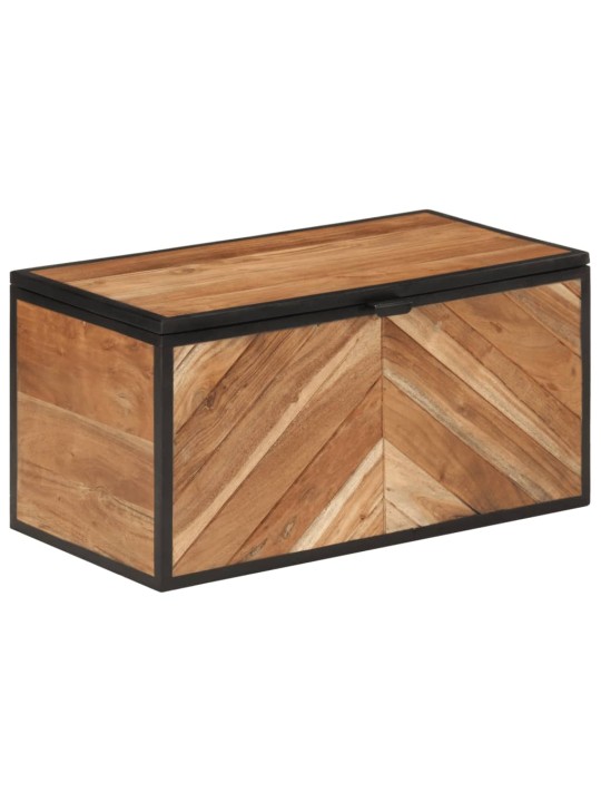 Säilytyslaatikko 60x30x30 cm täysi akasiapuu ja rauta