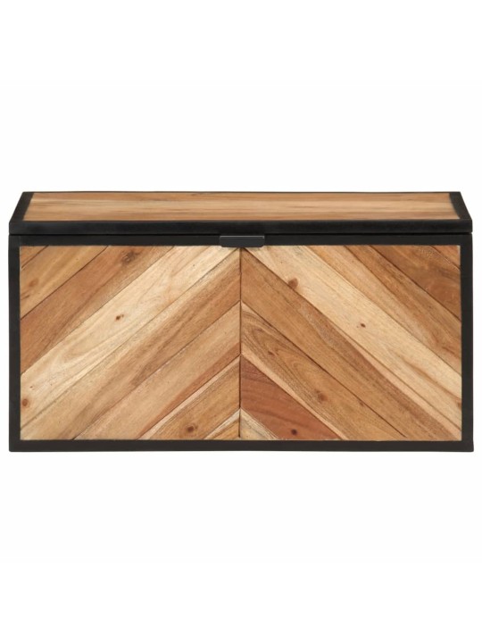 Säilytyslaatikko 60x30x30 cm täysi akasiapuu ja rauta