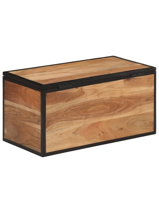 Säilytyslaatikko 60x30x30 cm täysi akasiapuu ja rauta