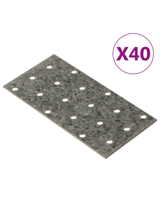 Reikälevyt 40 kpl 2 mm 120x60 mm galvanoitu teräs