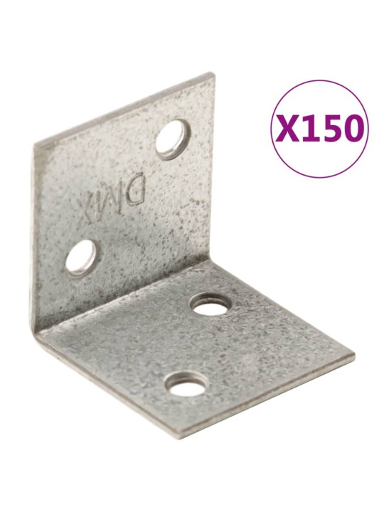 Kulmareikälevyt 150 kpl 2 mm 30x25x30 mm galvanoitu teräs