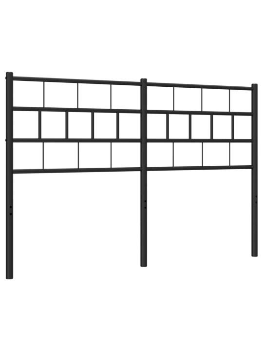 Metallinen sängynpääty musta 140 cm