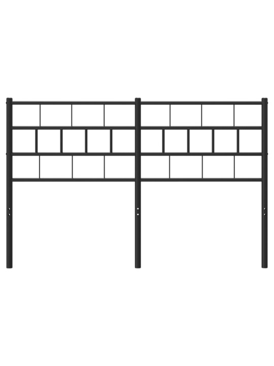 Metallinen sängynpääty musta 140 cm
