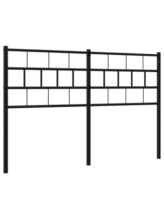 Metallinen sängynpääty musta 140 cm