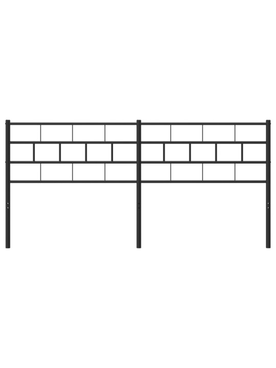 Metallinen sängynpääty musta 160 cm