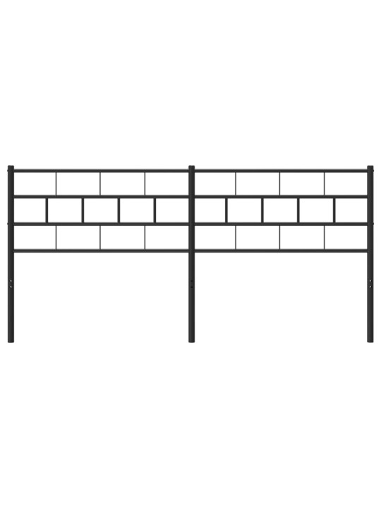 Metallinen sängynpääty musta 180 cm