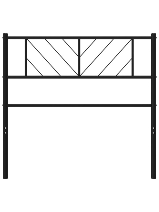 Metallinen sängynpääty musta 80 cm