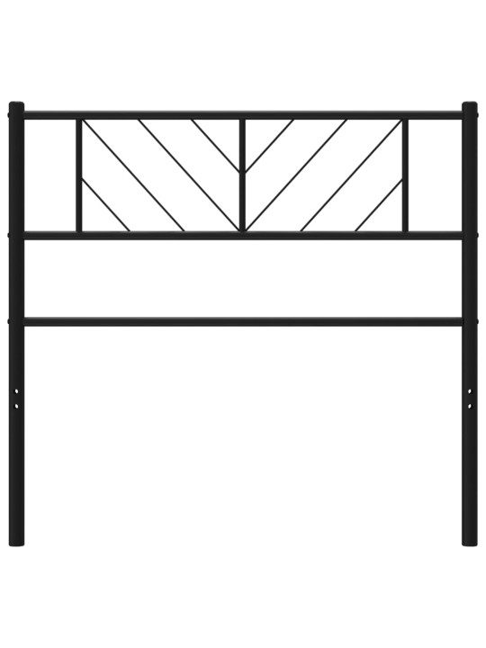 Metallinen sängynpääty musta 107 cm