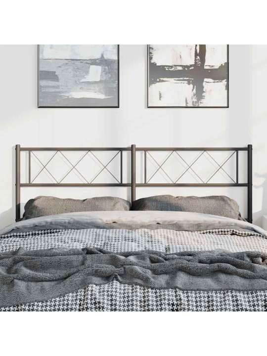 Metallinen sängynpääty musta 135 cm