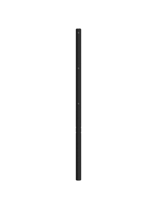 Metallinen sängynpääty musta 135 cm
