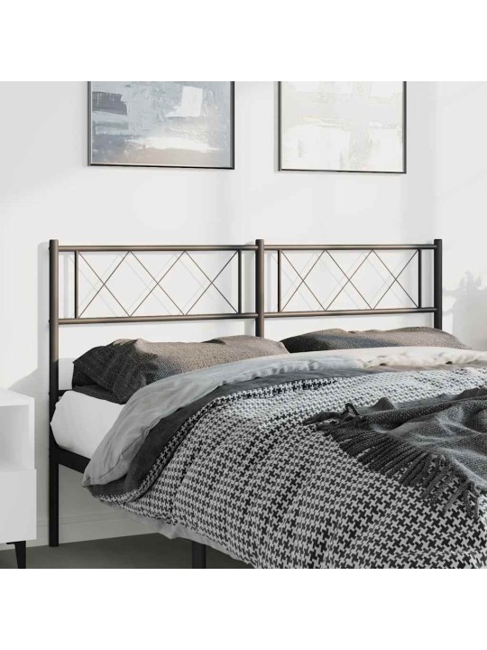 Metallinen sängynpääty musta 135 cm