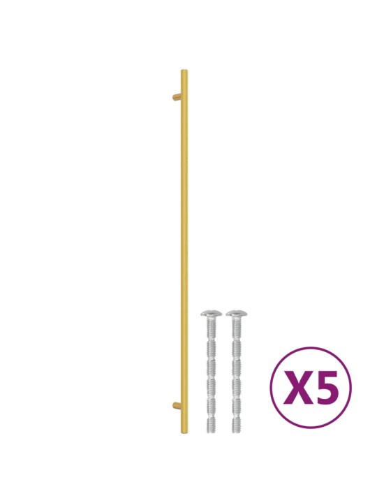 Kaapin kahvat 5 kpl kulta 480 mm ruostumaton teräs