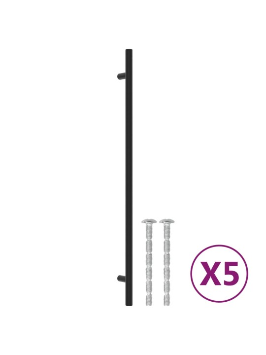 Kaapin kahvat 5 kpl musta 320 mm ruostumaton teräs