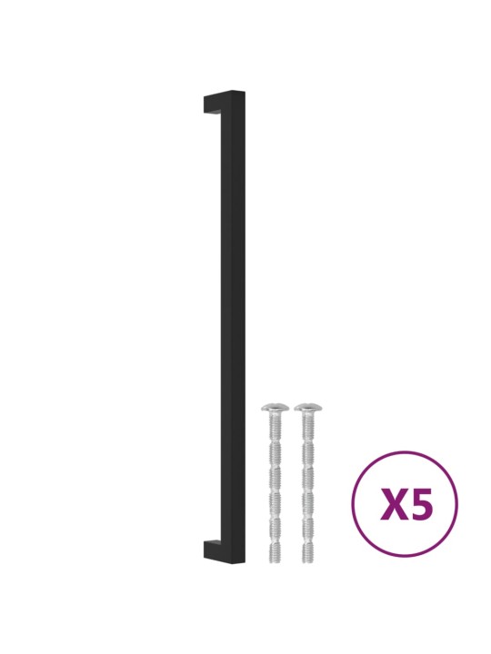 Kaapin kahvat 5 kpl musta 320 mm ruostumaton teräs